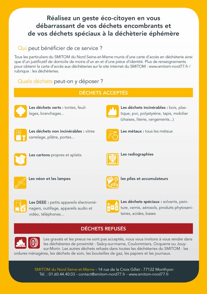 Flyer Déchèterie éphémère